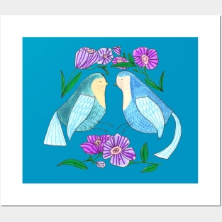 Birds And Flowers Posters and Art